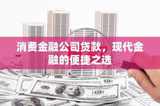 南乐消费金融公司贷款，现代金融的便捷之选