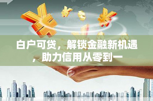 新营白户可贷，解锁金融新机遇，助力信用从零到一