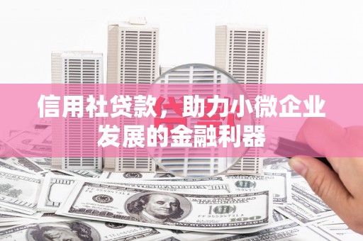 山南信用社贷款，助力小微企业发展的金融利器
