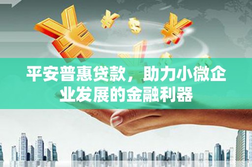 安康平安普惠贷款，助力小微企业发展的金融利器