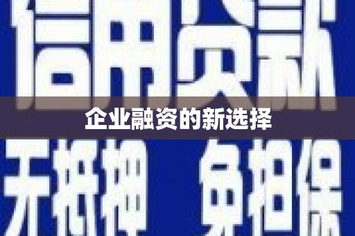 荷塘企业融资的新选择